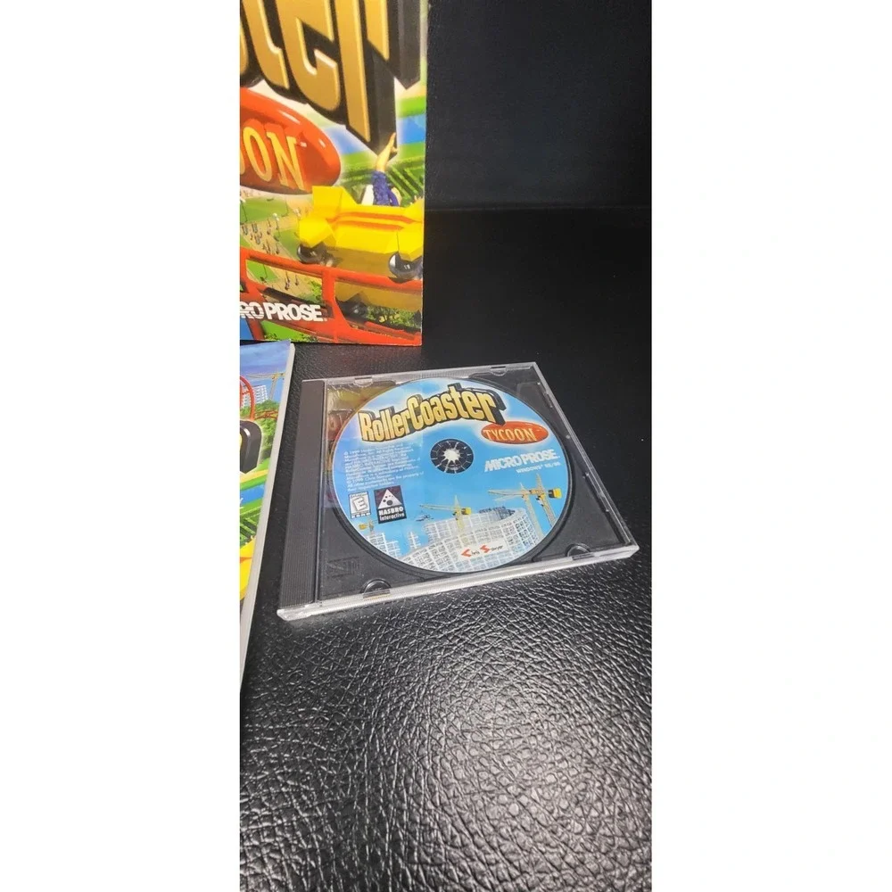 RollerCoaster Tycoon PC Game box 1999 Windows 95/'98 CD-ROM & Manual HYPE STICKR